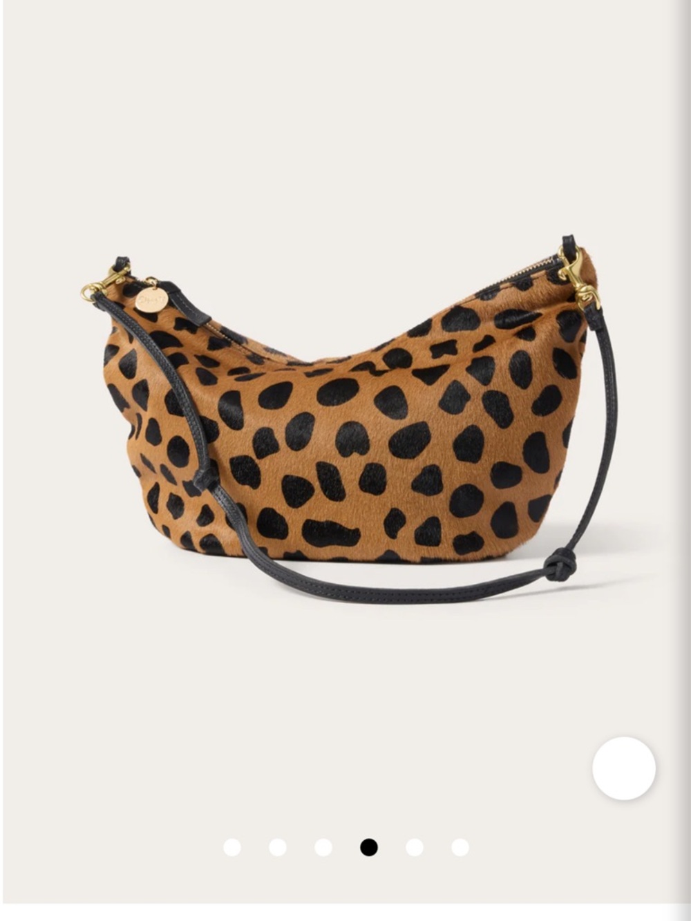 Clare V Lune Bag Leopard Print Crossbody Brown Black NWT Shoulder Bag